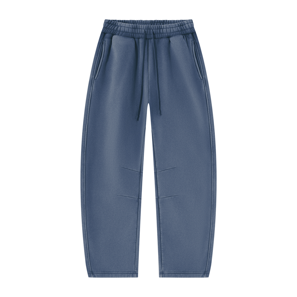 390 GSM Vintage Wash Barrel Leg Fleece Sweatpants (U)