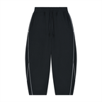 345 GSM Piping Fleece Barrel Leg Sweatpants(U)