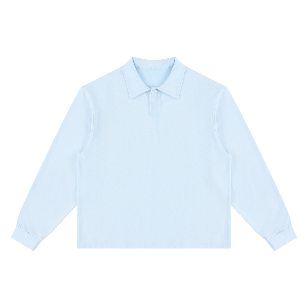 320 GSM Loose Long Sleeve Polo Shirt (U)