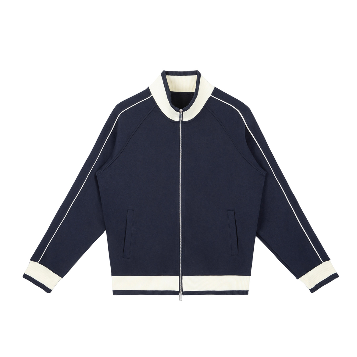 Color Block Raglan Sleeve Zip Track Jacket