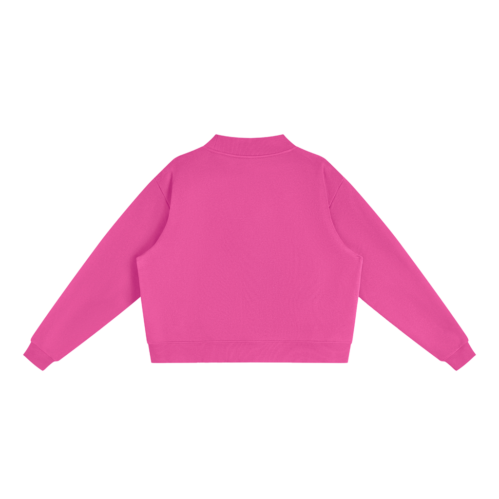 Women's Essential Fleece Mock-Neck Crew Sweatshirt