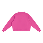Women's Essential Fleece Mock-Neck Crew Sweatshirt