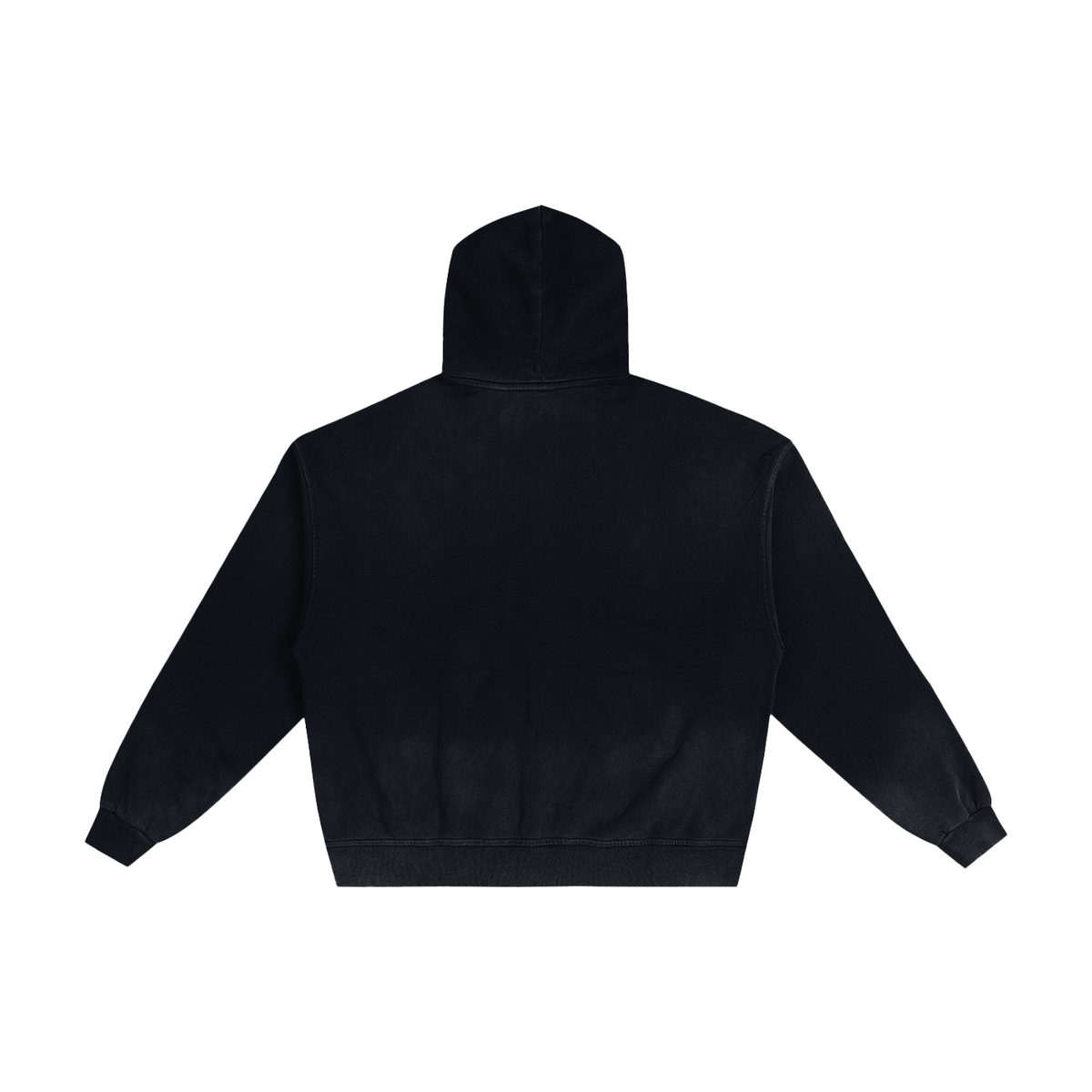 Hand-Frayed Sun Faded Zip Hoodie