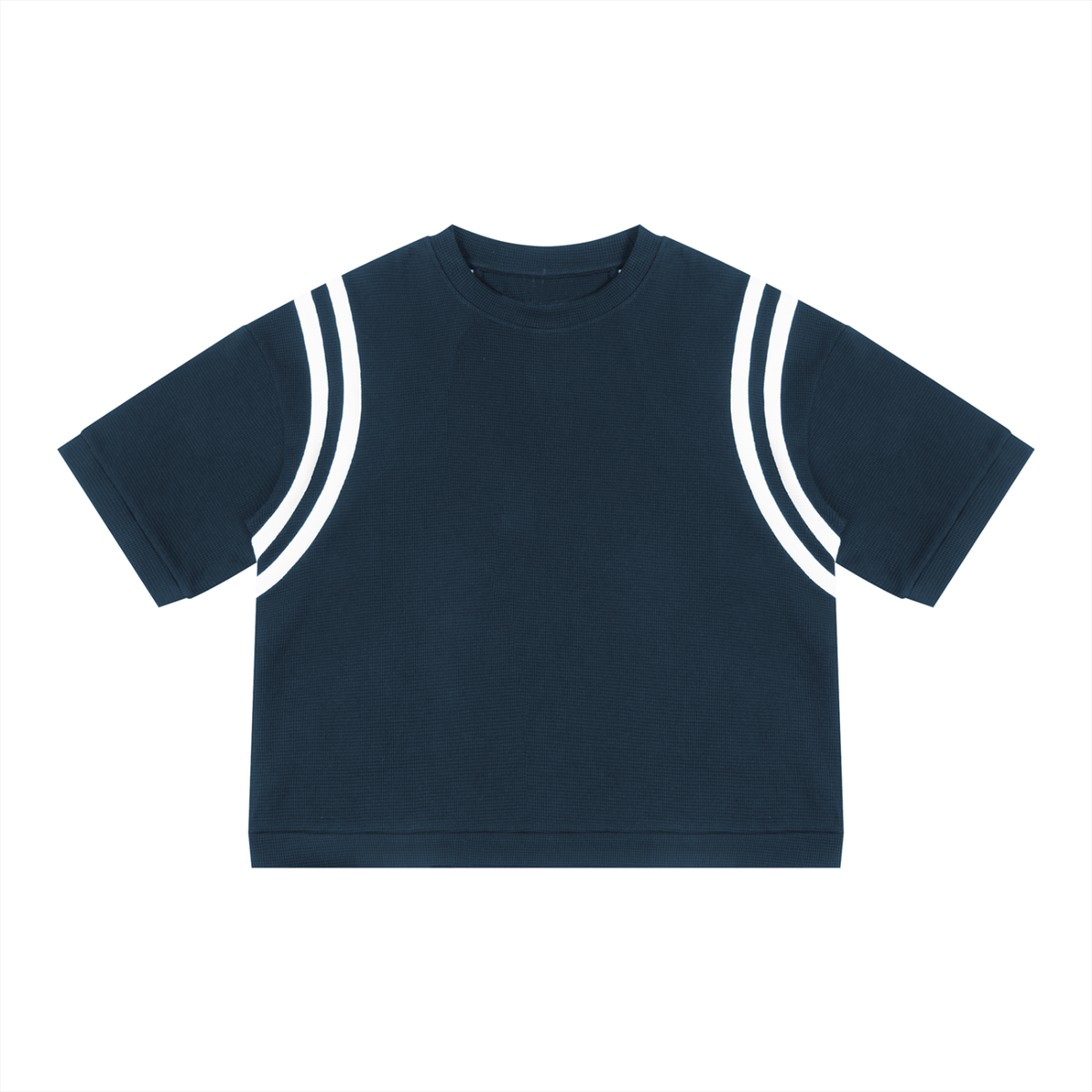 Color Block Waffle Boxy T-Shirt