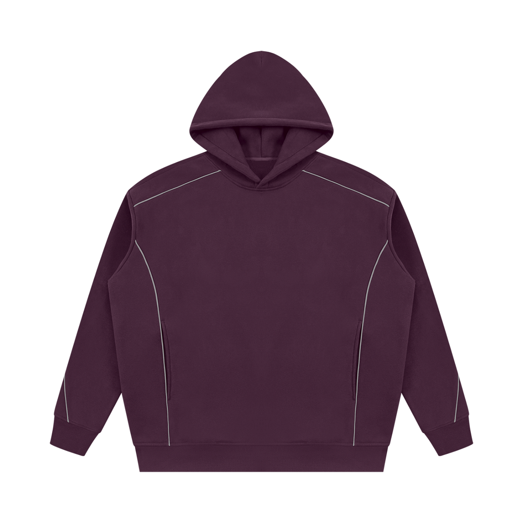 345 GSM Oversized Piping Fleece Hoodie (U)
