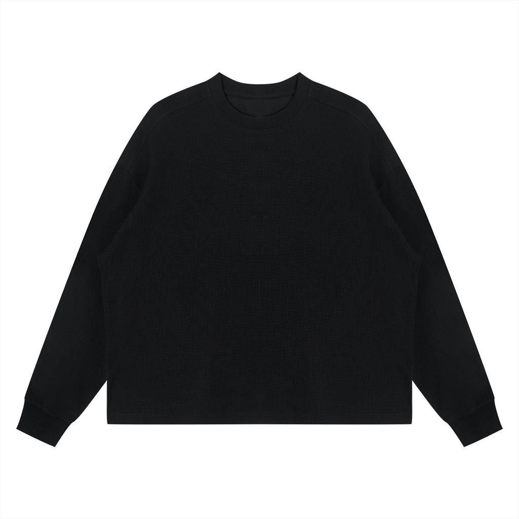 300 GSM Waffle Boxy Long Sleeve T-Shirt