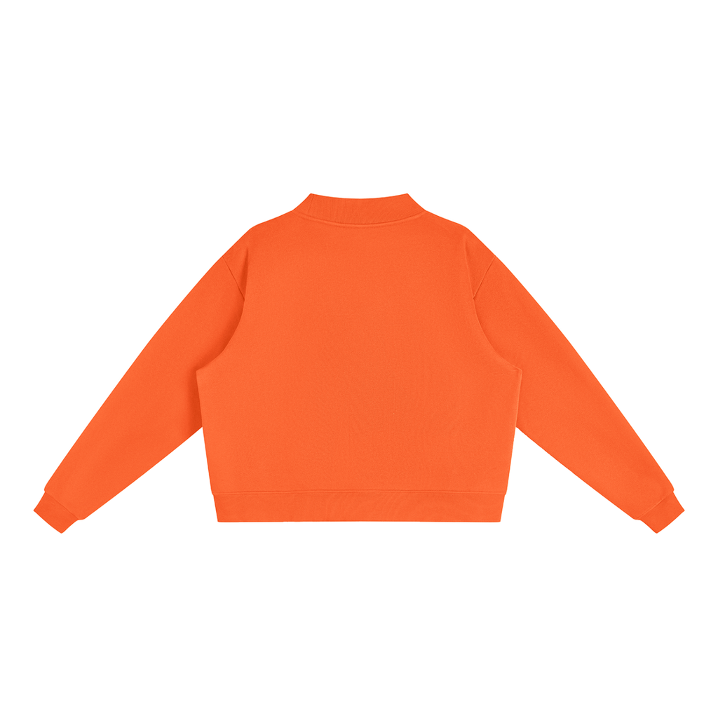 Women's Essential Fleece Mock-Neck Crew Sweatshirt