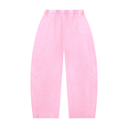 Mineral Wash Barrel-Leg Pants