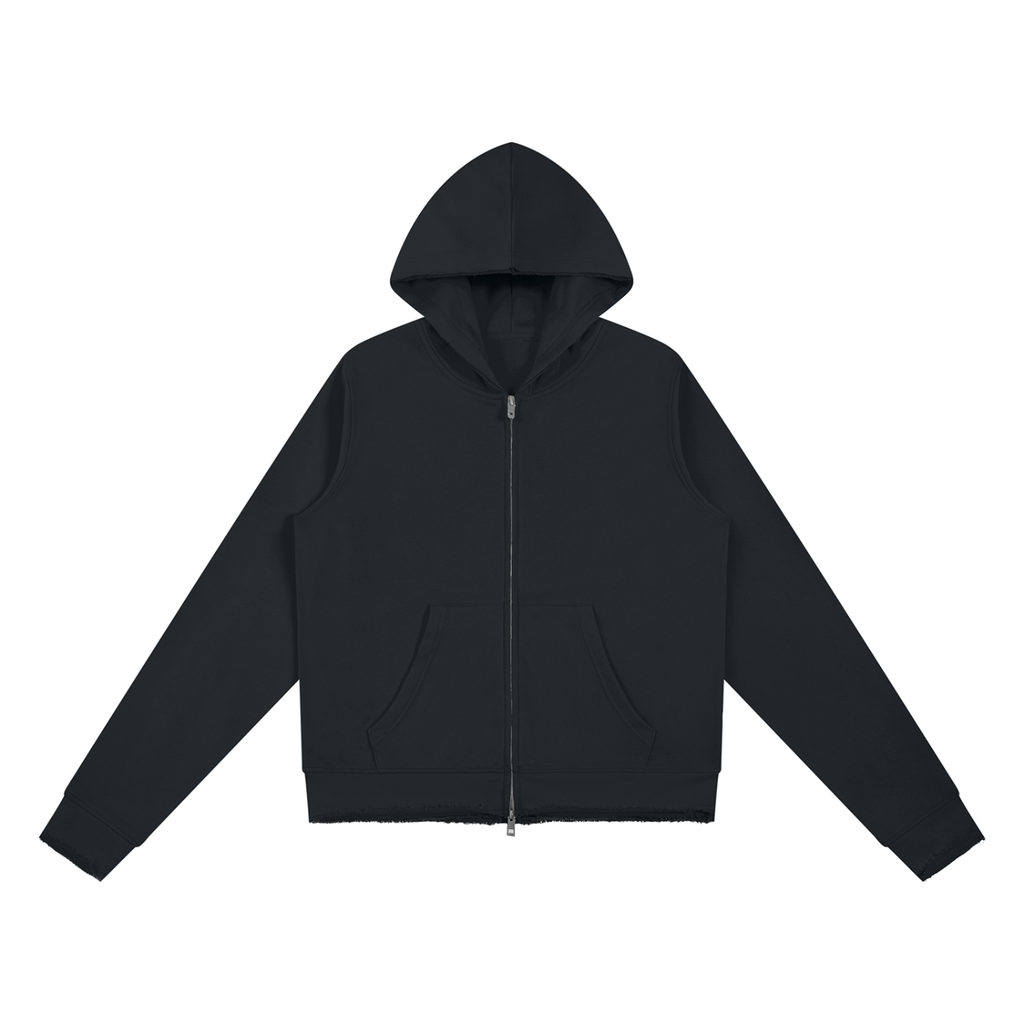 350 GSM Raw Edge Full Zip Hoodie (W)