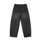 Men's Sun Faded Vintage Wash Barrel-Leg Jeans