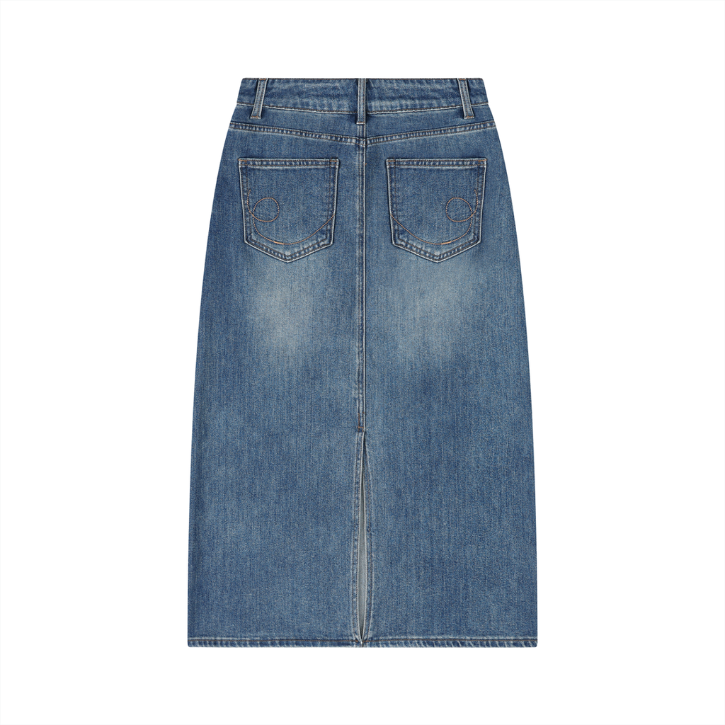 Women's Vintage Wash Denim Skirt