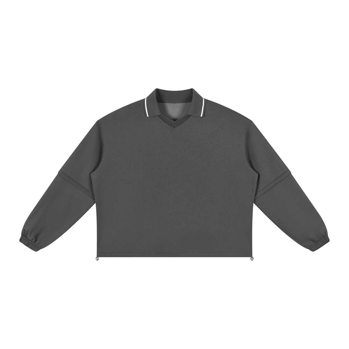 380 GSM Boxy Collared Detachable Sweatshirt (U)