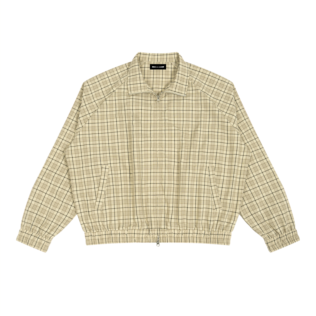130 GSM Plaid Full-Zip Track Jacket (U)