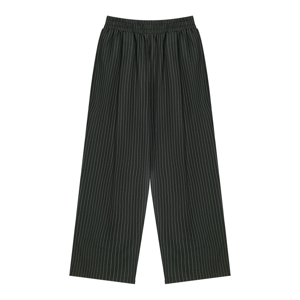 145 GSM Striped Pleated Pants (U)