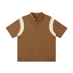 Men's Contrast Panel Cotton Polo Shirt