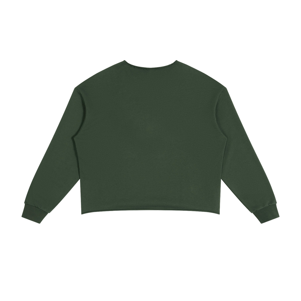 Paneled Raw Edge Boxy Sweatshirt