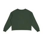 Paneled Raw Edge Boxy Sweatshirt