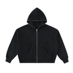 350 GSM Fleece Full-Zip Boxy Hoodie