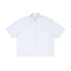 Striped Boxy Button-Up Shirt