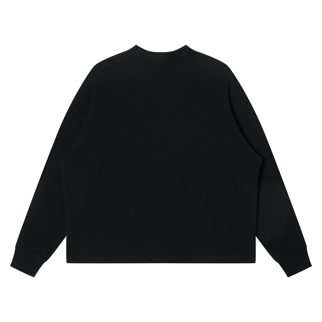 300 GSM Waffle Boxy Long Sleeve T-Shirt
