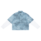 110 GSM Vintage Wash Plaid Short Sleeve Shirt  (U)