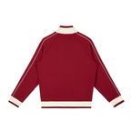 Color Block Raglan Sleeve Zip Track Jacket