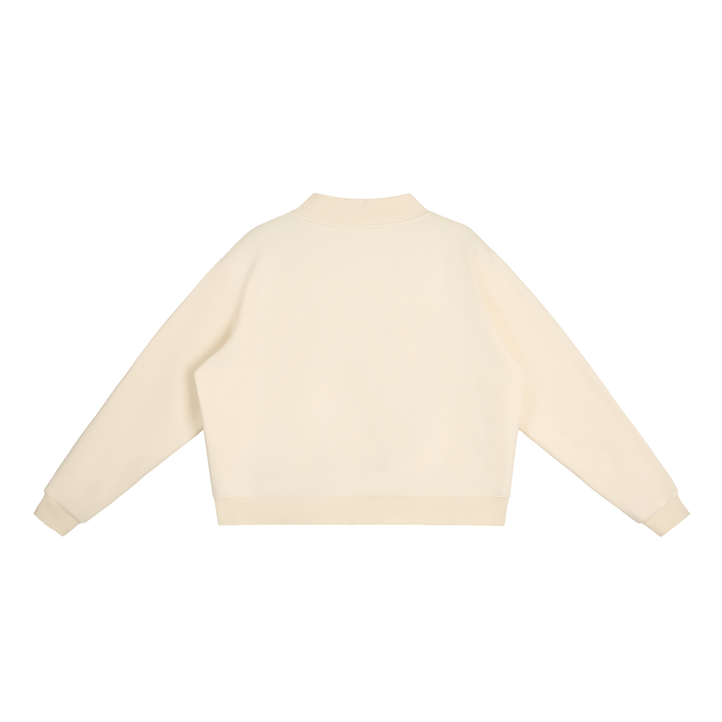 350 GSM Essential Fleece Mock-Neck Crew Sweatshirt (W)