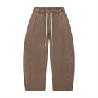Mineral Wash Barrel-Leg Pants
