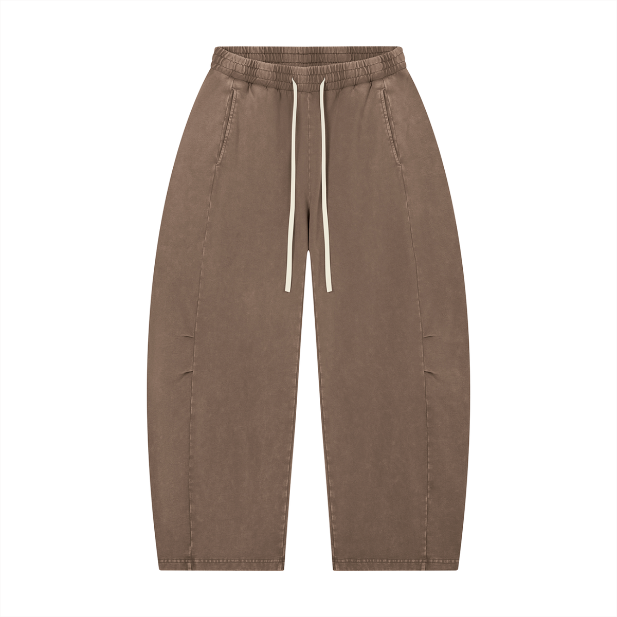 Mineral Wash Barrel-Leg Pants