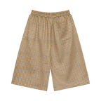 Plaid Drawstring Shorts