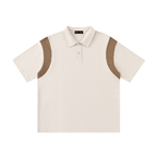 Men's Contrast Panel Cotton Polo Shirt