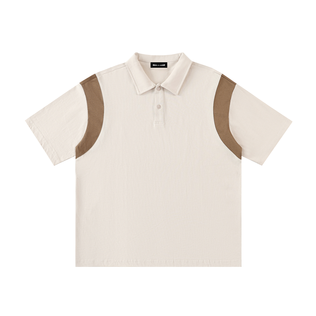 Men's Contrast Panel Cotton Polo Shirt
