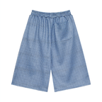 Plaid Drawstring Shorts