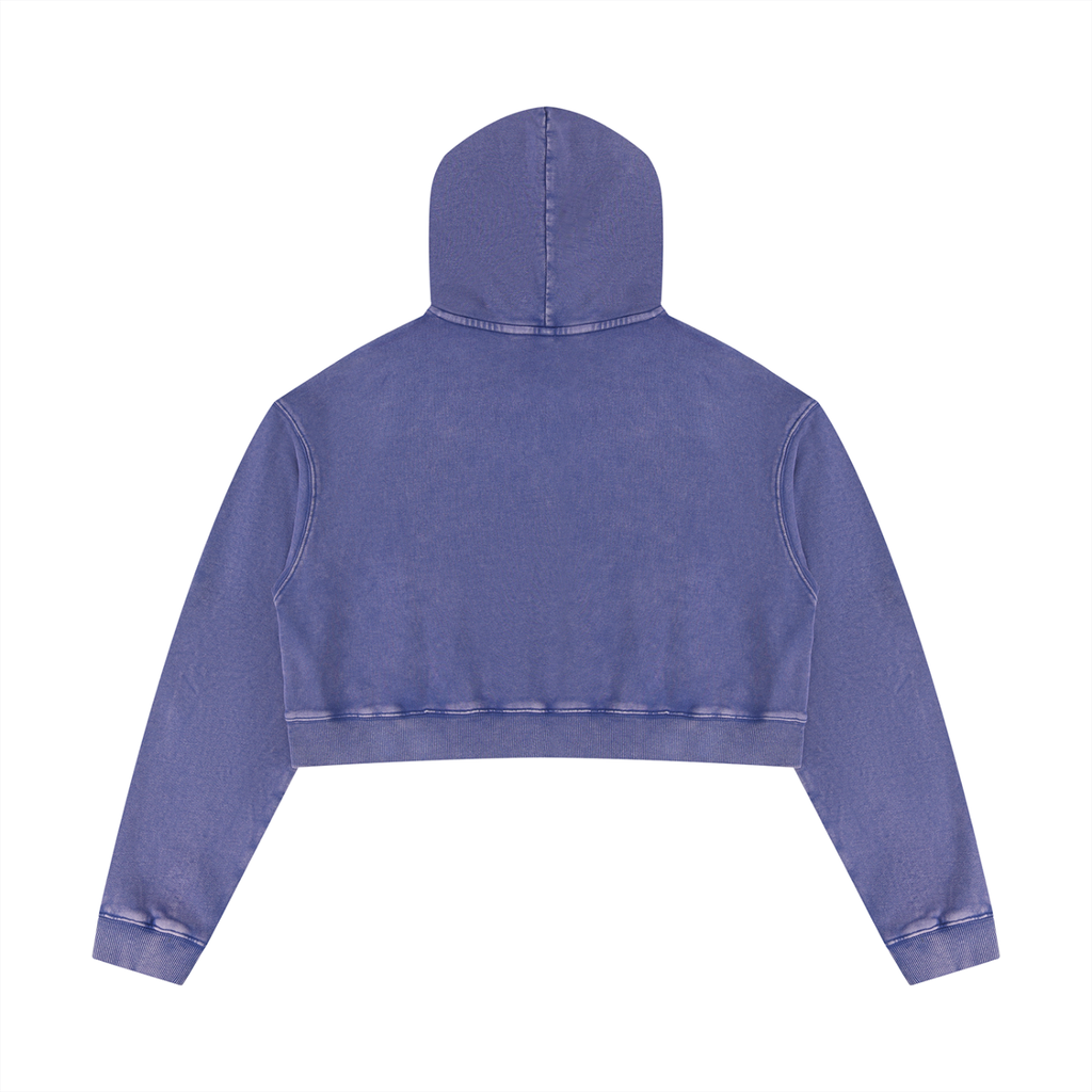 400 GSM Mineral Washed Crop Hoodie