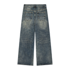 Men's Vintage Wash Denim Jeans – 420 GSM