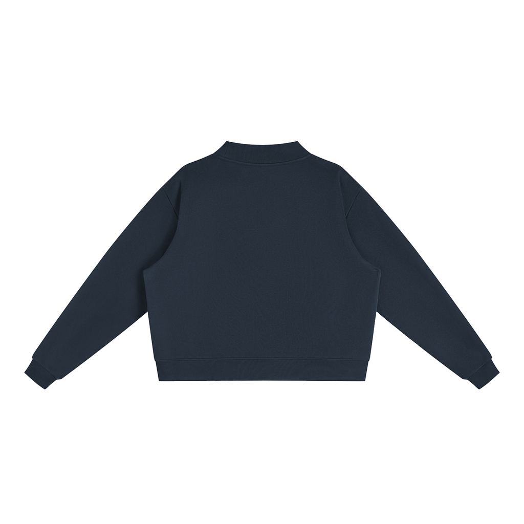 350 GSM Essential Fleece Mock-Neck Crew Sweatshirt (W)