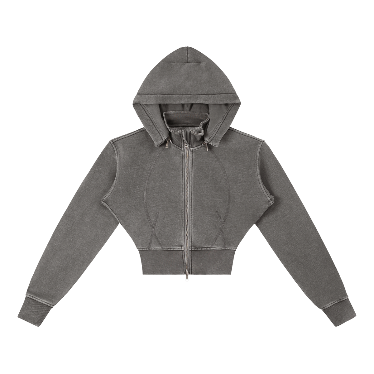 Women's Vintage Wash Cropped Fleece Hoodie