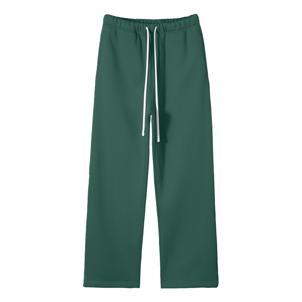 360 GSM Solid Color Fleece Straight Leg Pants (U)