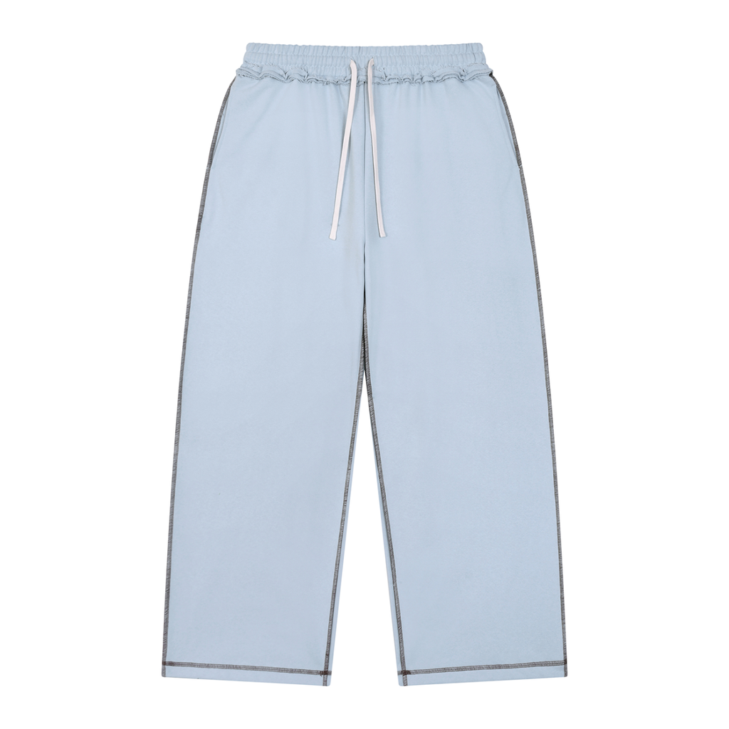 Raw Edge Topstitch Sweatpants