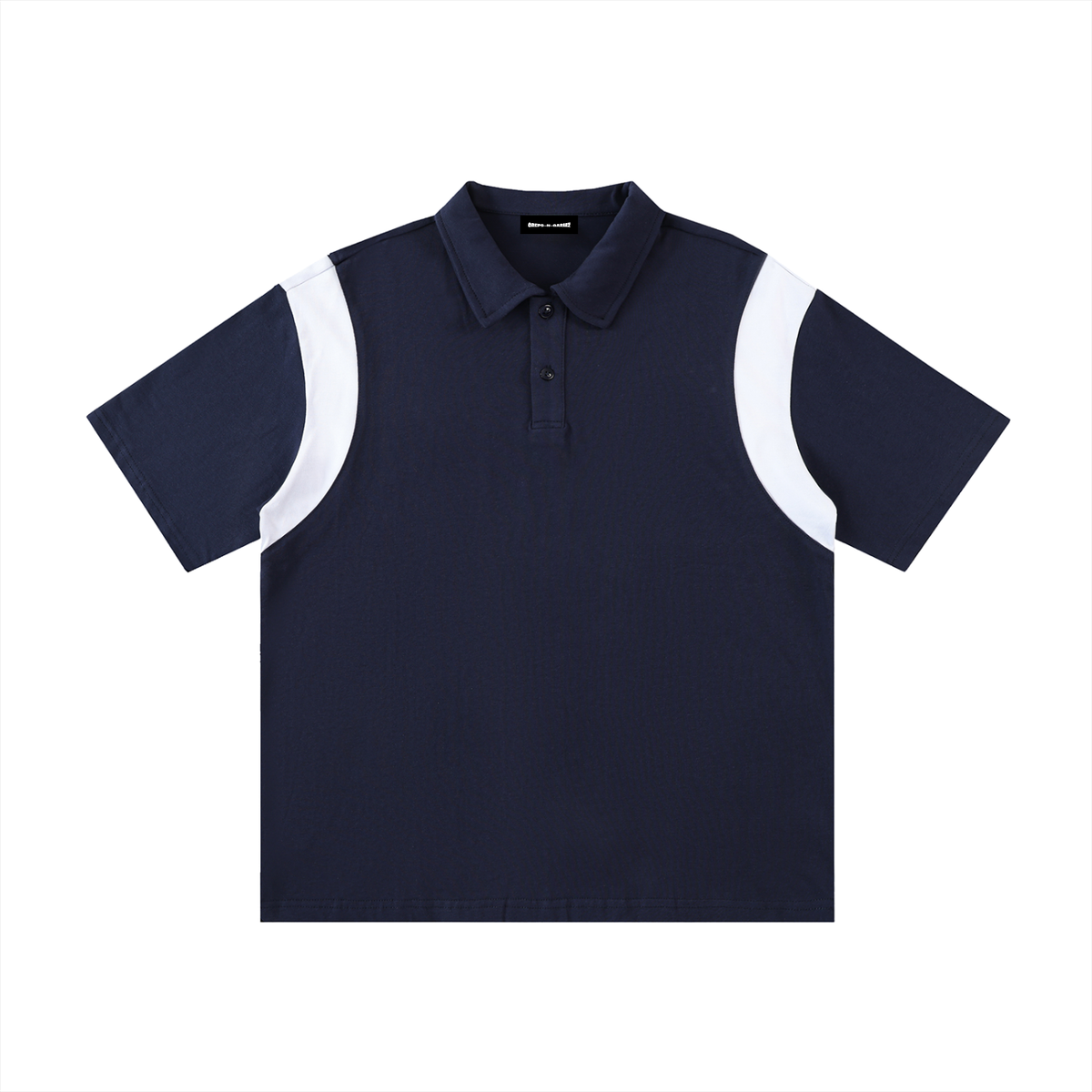 Men's Contrast Panel Cotton Polo Shirt
