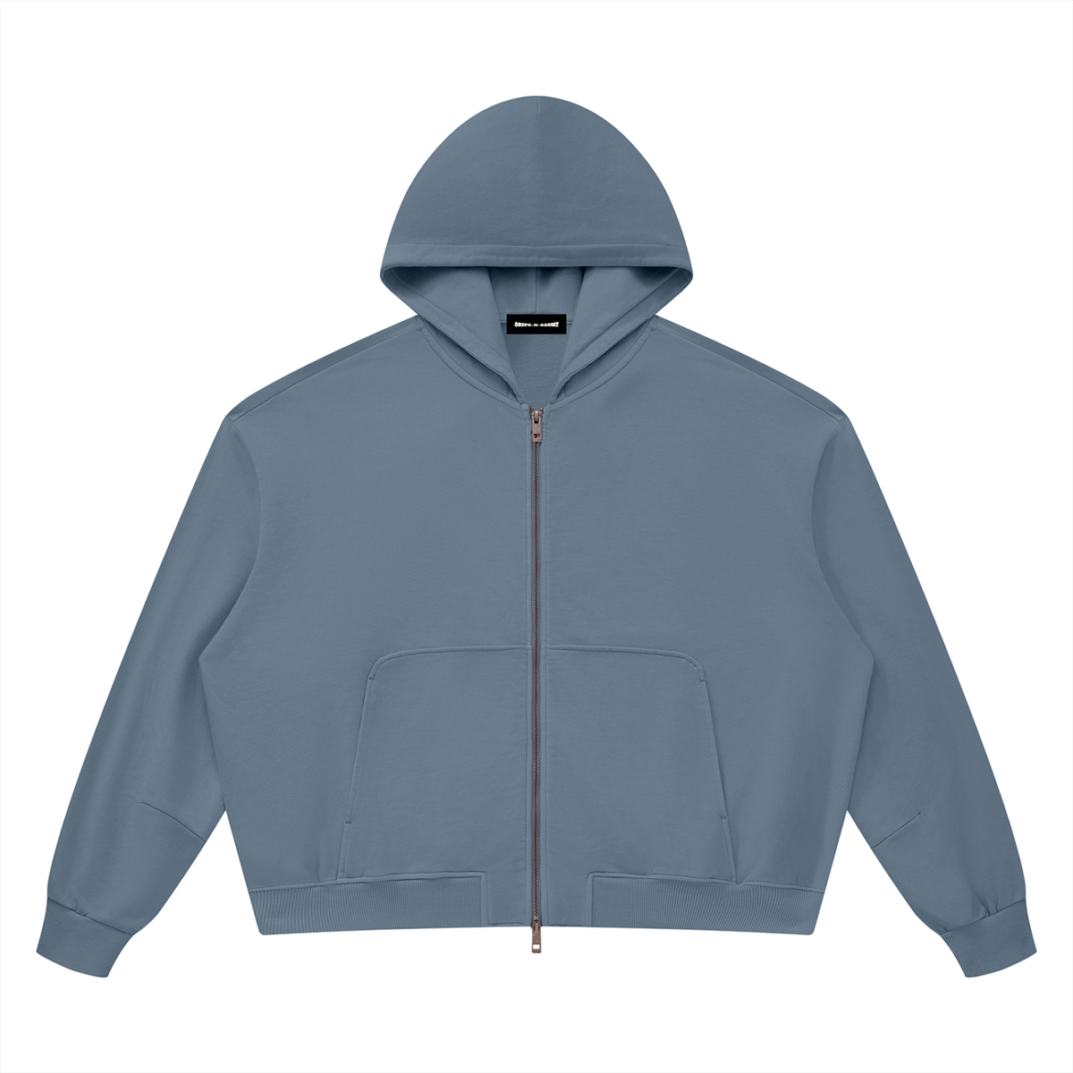 Vintage Wash Boxy Full-Zip Hoodie