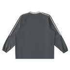 Color Block V-Neck Long Sleeve T-Shirt