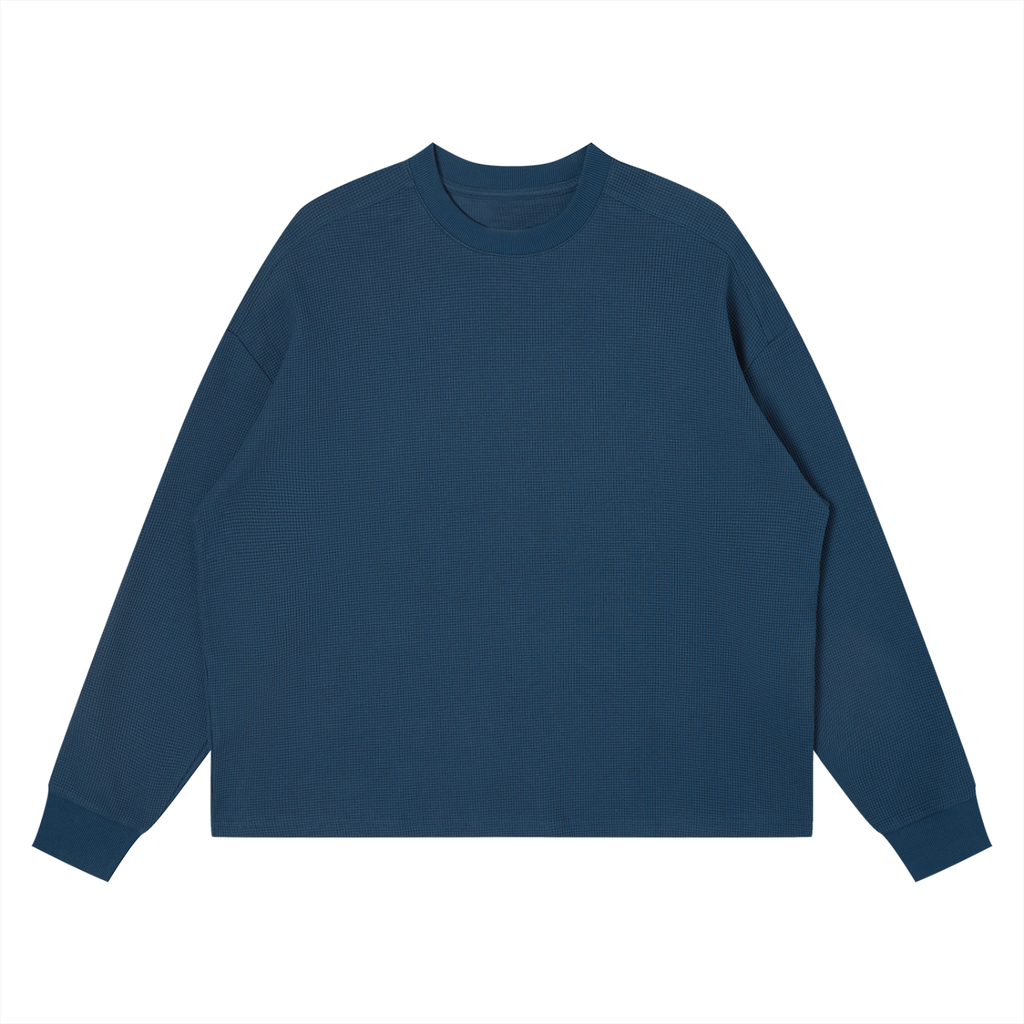 300 GSM Waffle Boxy Long Sleeve T-Shirt