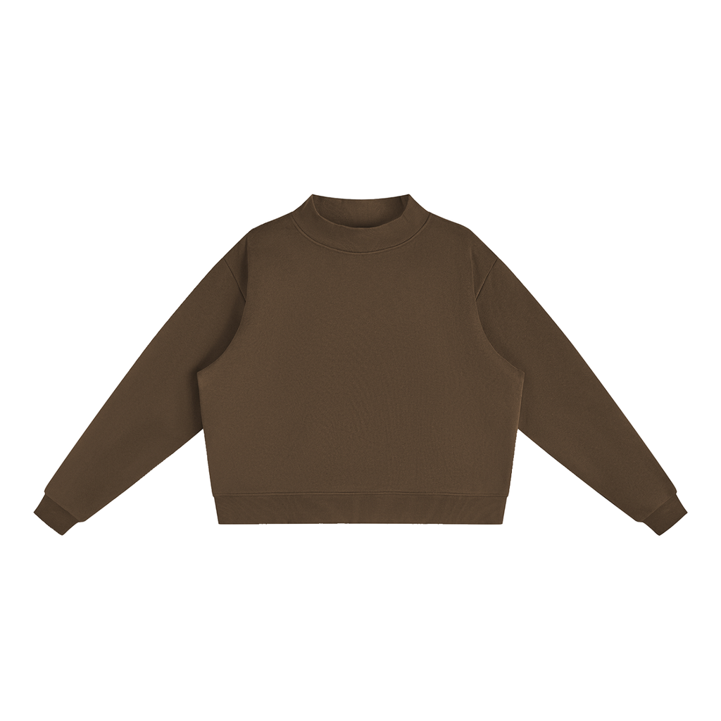 350 GSM Essential Fleece Mock-Neck Crew Sweatshirt (W)