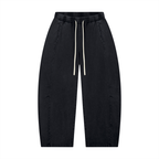 Mineral Wash Barrel-Leg Pants