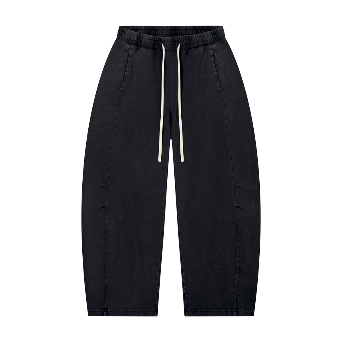 Mineral Wash Barrel-Leg Pants