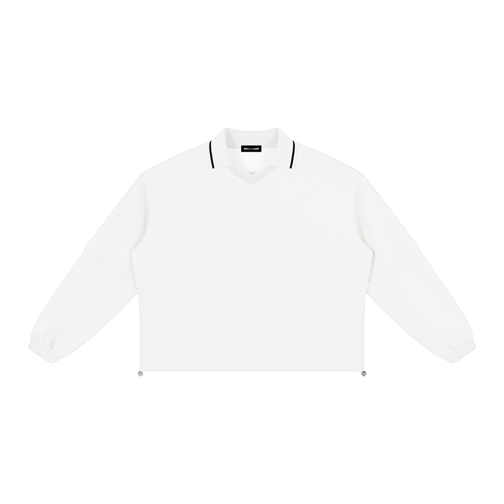 380 GSM Boxy Collared Detachable Sweatshirt (U)