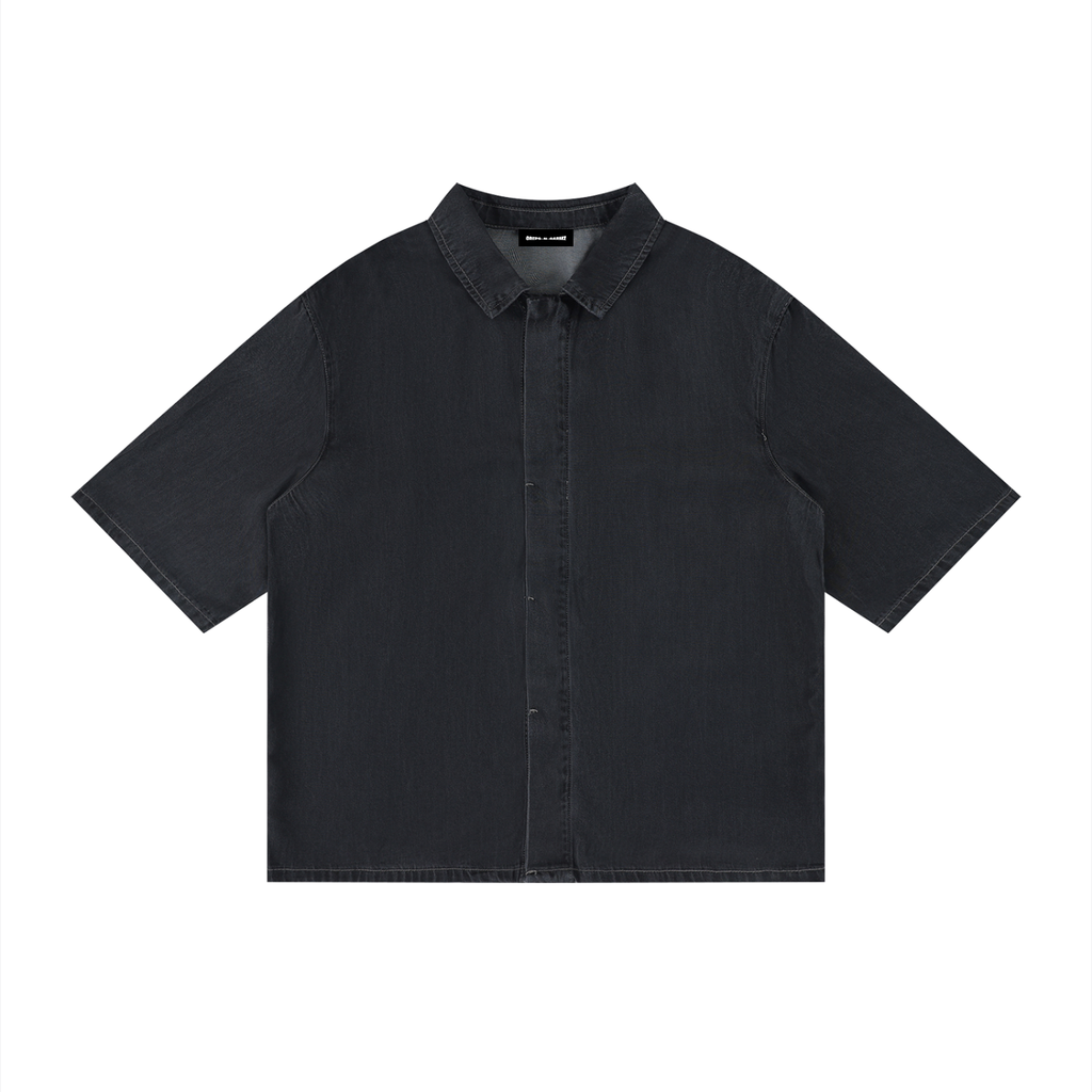 Vintage Wash Drop Shoulder Lyocell Shirt
