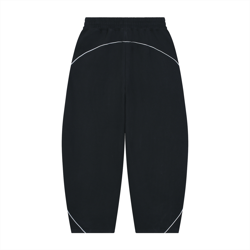 345 GSM Piping Fleece Barrel Leg Sweatpants(U)
