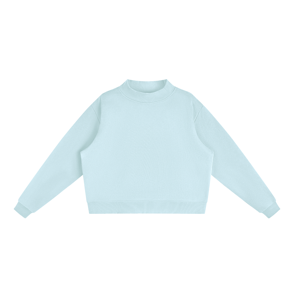 Women's Essential Fleece Mock-Neck Crew Sweatshirt